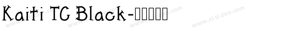 Kaiti TC Black字体转换